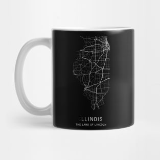 Illinois State Road Map Mug